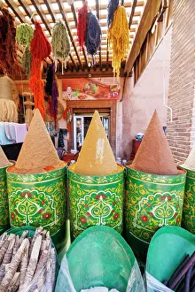 Marrakech Prints: Spices for sale, spice market, Marrakech, Morocco