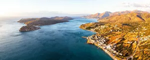 Images Dated 18th October 2021: Spinalonga island and Plaka village, Mirabello bay, Lasithi prefecture, Crete, Greece