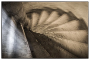 Paris Prints: Spiral staircase, Notre Dame Cathedral, Paris, France