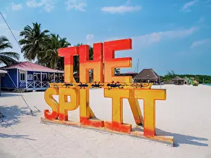 Split Prints: The Split Letters, Caye Caulker, Belize District, Belize