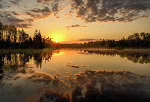 Natural Arch Prints: Spring beaverpond at dawn, Greater Sudbury, Ontario, Canada