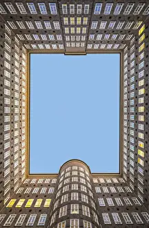 Sprinkenhof office building built in 1927-1943 in brick expressionist style