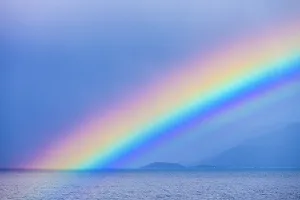 Rain Prints: Squall and rainbow in the Strait, Strait of Magellan, Patagonia, Chile
