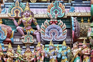 Figures Prints: Sree Veera Hanuman Temple, Brickfields, Kuala Lumpur, Selangor, Malaysia