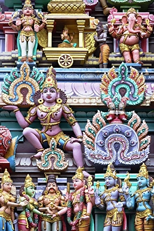 Figures Prints: Sree Veera Hanuman Temple, Brickfields, Kuala Lumpur, Selangor, Malaysia