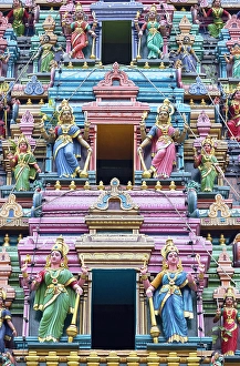 Figures Prints: Sri Maha Mariamman Temple, Chinatown, Kuala Lumpur, Selangor, Malaysia
