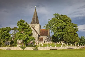 St Andrew village church in Alfriston, East Sussex, England