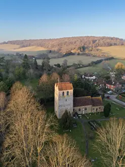 Buckinghamshire Prints: St Bartholomew Church, Fingest, Buckingham, England, UK