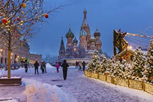 Images Dated 7th March 2019: St. Basils cathedral, Red square, Moscow, Russia