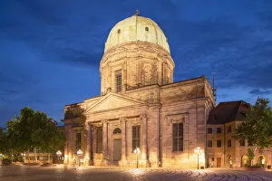 Images Dated 11th October 2018: St Elisabeth Church at dusk, Nuremberg, Bavaria, Germany
