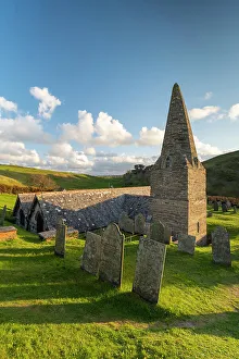 Images Dated 5th July 2022: St Enodoc Church near the entrance to the Camel Estuary, Trebetherick, Cornwall, England