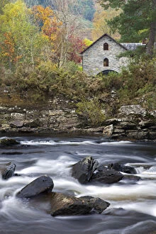 Images Dated 8th April 2022: St Fillans Mill, now the Breadalbane Folklore Centre beside the Falls of Dochart at Killin
