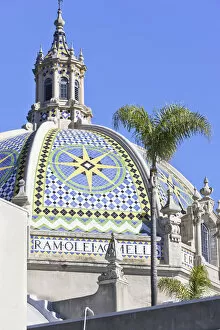 South Western Collection: St Francis Chapel domes over the Museum of Man, Balboa Park, San Diego, California, USA