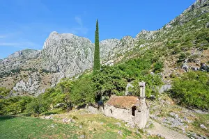 Montenegran Prints: St. George church above Kotor, Montenegro
