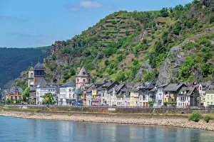 River Rhine Prints: St. Goarshausen, Rhine valley, Rhineland-Palatinate, Germany