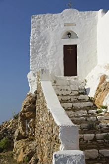 Patmos Prints: St. Ilias Hill and Church, Hora, Patmos, Greece