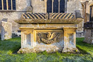 Oxfordshire Prints: St John the Baptist Church, Burford, Oxfordshire, England, UK