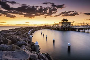Holiday Destination Prints: St. Kilda Pavilion at Sunset, St. Kilda, Victoria, Australia