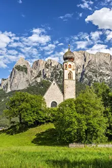 Fie Allo Sciliar Prints: St. Konstantin church, Fie allo Sciliar - Vols am Schlern, Trentino Alto Adige - South
