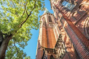 Brick Architecture Prints: St. Lamberti Church, Oldenburg, Oldenburger Land, Lower Saxony, Germany