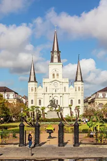 French Quarter Prints: St. Louis Cathedral, New Orleans, Louisiana, USA, North America