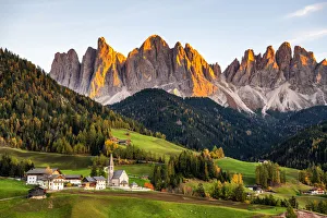 St. Magdalena, Funes Valley, Bolzano, South Tyrol, Trentino Alto Adige, Italy. St