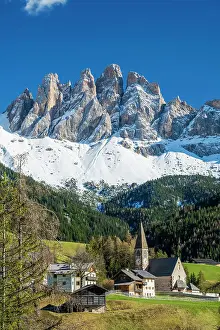 Alto Adige Prints: St. Magdalena-Santa Maddalena with Odle (Geislergruppe) mountain group behind