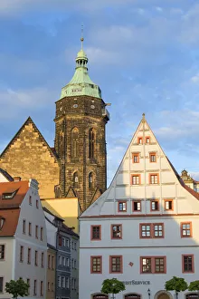 Marktplatz Prints: St Marien Church, Pirna, Saxony, Germany