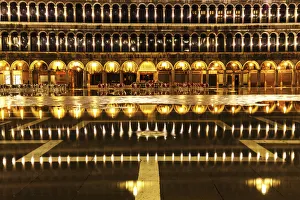 Acqua Alta Gallery: St Mark square at high tide, Venice, Veneto, Italy