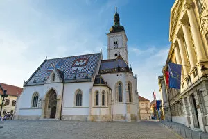 Images Dated 1st June 2016: St. Marks Church, Old Town, Zagreb, Croatia