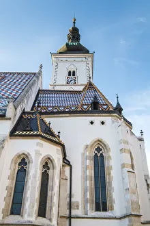 Zagreb Prints: St. Marks Church, Old Town, Zagreb, Croatia