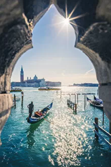 Images Dated 22nd January 2018: St Marks waterfront and San Giorgio Maggiore, Venice, Veneto, Italy