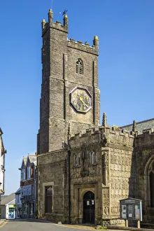 Launceston Prints: St. Mary Magdalene church, Launceston, Cornwall, England, UK