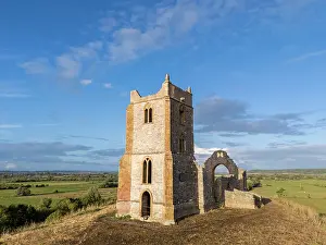 Burrow Mump Prints: St Michael's Church, Burrow Mump, Somerset, England. England, UK