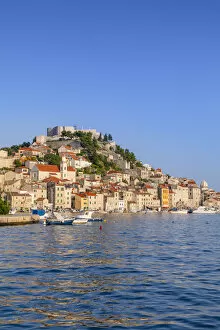 Images Dated 26th June 2019: St. Michaels Fortress and Sibenik Harbour, Sibenik, Dalmatian Coast, Croatia, Europe