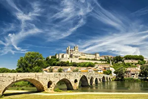 Occitanie Prints: St. Nazaire & Pont Vieux, Beziers, Occitanie, France