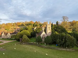 Hampshire Prints: St Nicholas's Church, Chawton, Alton, Hampshire, England
