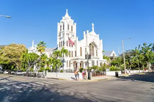 Duval Street Prints: St Pauls Episcopal Church, , Key West, Florida Keys, Florida, USA