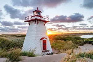Peters Harbour Lighthouse Prints: St. Peters harbour lighthouse, Prince Edward Island, Canada