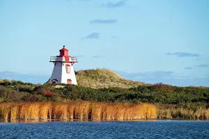 Dune Prints: St. Peters harbour lighthouse, Prince Edward Island, Canada