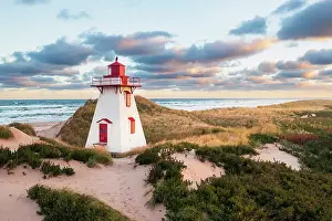 Peters Harbour Lighthouse Prints: St. Peters harbour lighthouse, Prince Edward Island, Canada