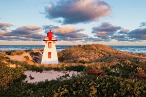 Dune Prints: St. Peters harbour lighthouse, Prince Edward Island, Canada