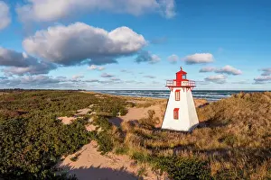 St. Peters harbour lighthouse, Prince Edward Island, Canada