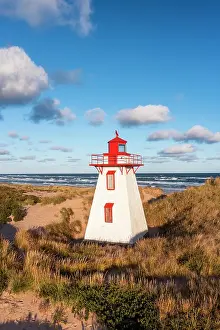 Dune Prints: St. Peters harbour lighthouse, Prince Edward Island, Canada