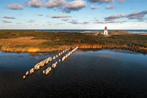 Peters Harbour Lighthouse Prints: St. Peters harbour lighthouse, Prince Edward Island, Canada