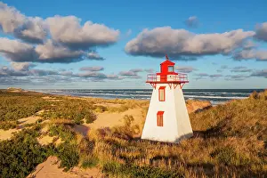 Dune Prints: St. Peters harbour lighthouse, Prince Edward Island, Canada
