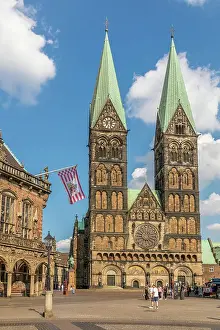 St. Petri Cathedral on the market square, Bremen, Germany