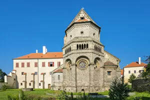 Images Dated 26th August 2020: St. Procopius Basilica against clear blue sky on sunny day, UNESCO, Trebic
