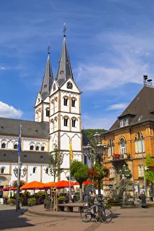 Marktplatz Prints: St Severus Church in Market Square, Boppard, Rhineland-Palatinate, Germany