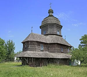 Images Dated 26th July 2010: St. Trinity wooden church (1760s), Drabovtsy, Cherkasy Oblast, Ukraine